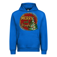 Cobalt merry and bright christmas tree Urban Hoodie - AdoDesignShop