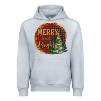 Heather Grey merry and bright christmas tree Urban Hoodie - AdoDesignShop