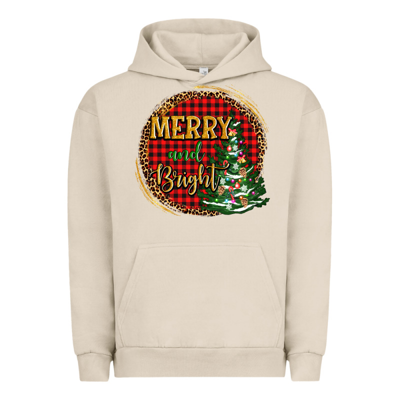 Merry And Bright Christmas Tree Urban Hoodie by AdoDesignShop | Teevron