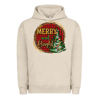 Pigment French Oak merry and bright christmas tree Urban Hoodie - AdoDesignShop