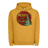 Pigment Peanut Butter merry and bright christmas tree Urban Hoodie - AdoDesignShop