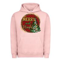 Pigment Salmon merry and bright christmas tree Urban Hoodie - AdoDesignShop