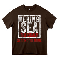 Chocolate Brown Bering Sea Fisherman second to none dutch harbor Alaska Heavy Core Tee - longCreatives