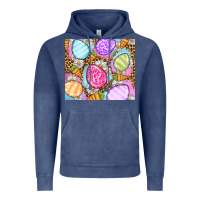 Vintage Denim Easter eggs daisies carrots Vintage Hoodie - OliviaCreatesArt