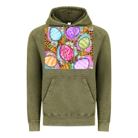Vintage Olive Easter eggs daisies carrots Vintage Hoodie - OliviaCreatesArt