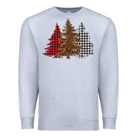 Heather Grey christmas trees Premium Sweatshirt - BarkalooDesign