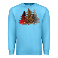 Ocean Blue christmas trees Premium Sweatshirt - BarkalooDesign