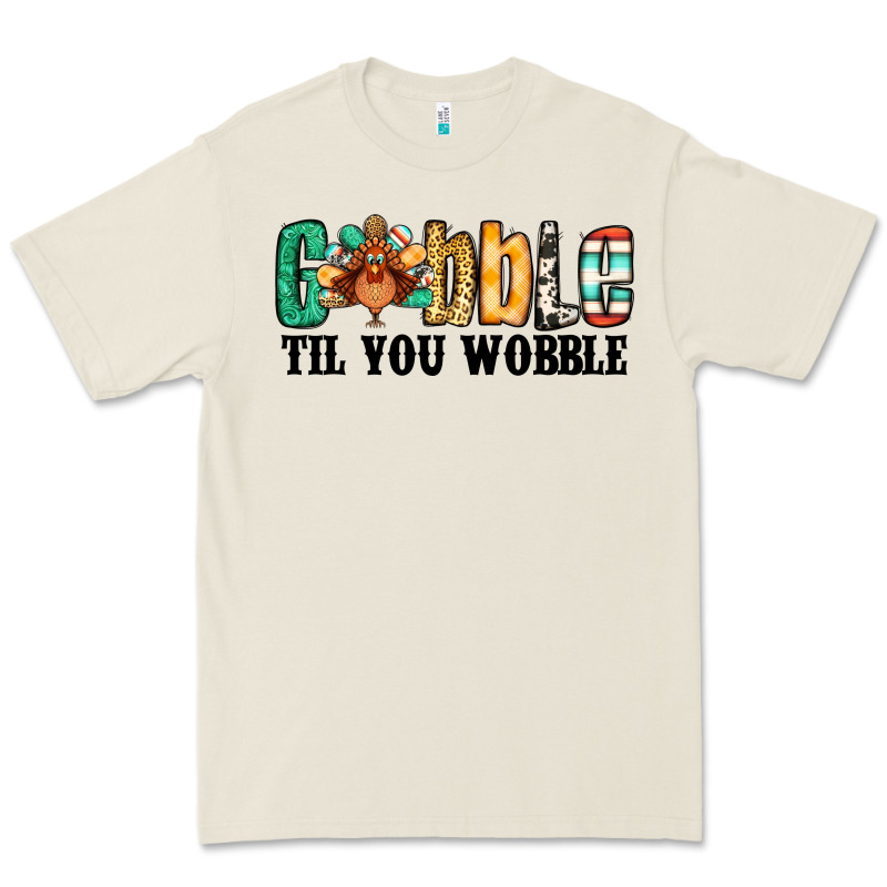 Gobble Til You Wobble Thanksgiving Turkey Premium Tee by Jasminsmagicworld | Teevron
