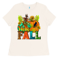 Bone Hello Fall Ladies Tee - NancyCooperArtShop