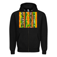 Black st patricks shamrock with cowhide Zipper Hoodie - Artiststas