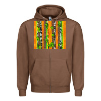 Chestnut st patricks shamrock with cowhide Zipper Hoodie - Artiststas