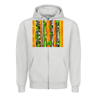 Dove Grey st patricks shamrock with cowhide Zipper Hoodie - Artiststas