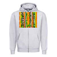 Heather Grey st patricks shamrock with cowhide Zipper Hoodie - Artiststas