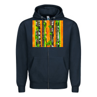 Navy st patricks shamrock with cowhide Zipper Hoodie - Artiststas