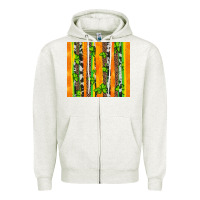 Oatmeal Heather st patricks shamrock with cowhide Zipper Hoodie - Artiststas