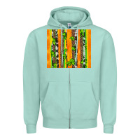 Seafoam st patricks shamrock with cowhide Zipper Hoodie - Artiststas