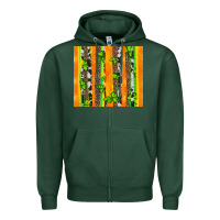 Sports Green st patricks shamrock with cowhide Zipper Hoodie - Artiststas