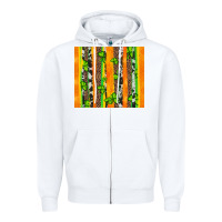 White st patricks shamrock with cowhide Zipper Hoodie - Artiststas