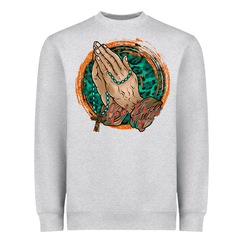 God Bless You Heavyweight Sweatshirt by RacoonDesign | Teevron