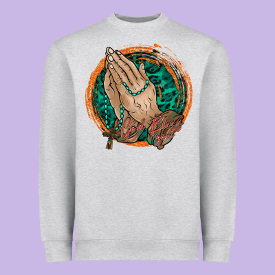 God Bless You Heavyweight Sweatshirt Designed By Racoondesign