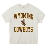 Cream Wyoming Cowboys Men's Apparel Gameday Arch Over Cowboys Sweat Heavy Core Tee - longCreatives