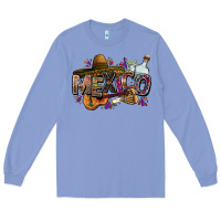 Colony Blue Mexico Long Sleeve Tee - FaDigitalArtStudio