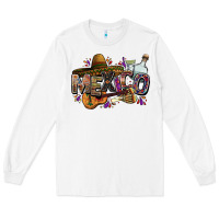 White Mexico Long Sleeve Tee - FaDigitalArtStudio