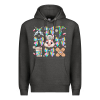 Charcoal Heather easter bow Premium Hoodie - CowhideDigitalArt