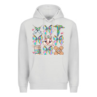 Dove Grey easter bow Premium Hoodie - CowhideDigitalArt