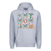 Heather Grey easter bow Premium Hoodie - CowhideDigitalArt