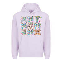 Lilac easter bow Premium Hoodie - CowhideDigitalArt