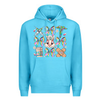 Ocean Blue easter bow Premium Hoodie - CowhideDigitalArt