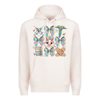 Pale Pink easter bow Premium Hoodie - CowhideDigitalArt