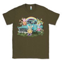 Army Green Easter gnomies with truck Easter Day Classic Tee - HowdyJamesFarm