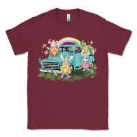Burgundy Easter gnomies with truck Easter Day Classic Tee - HowdyJamesFarm