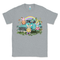 Heather Grey Easter gnomies with truck Easter Day Classic Tee - HowdyJamesFarm
