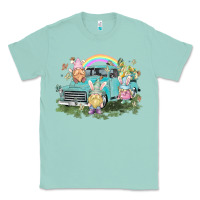 Seafoam Easter gnomies with truck Easter Day Classic Tee - HowdyJamesFarm