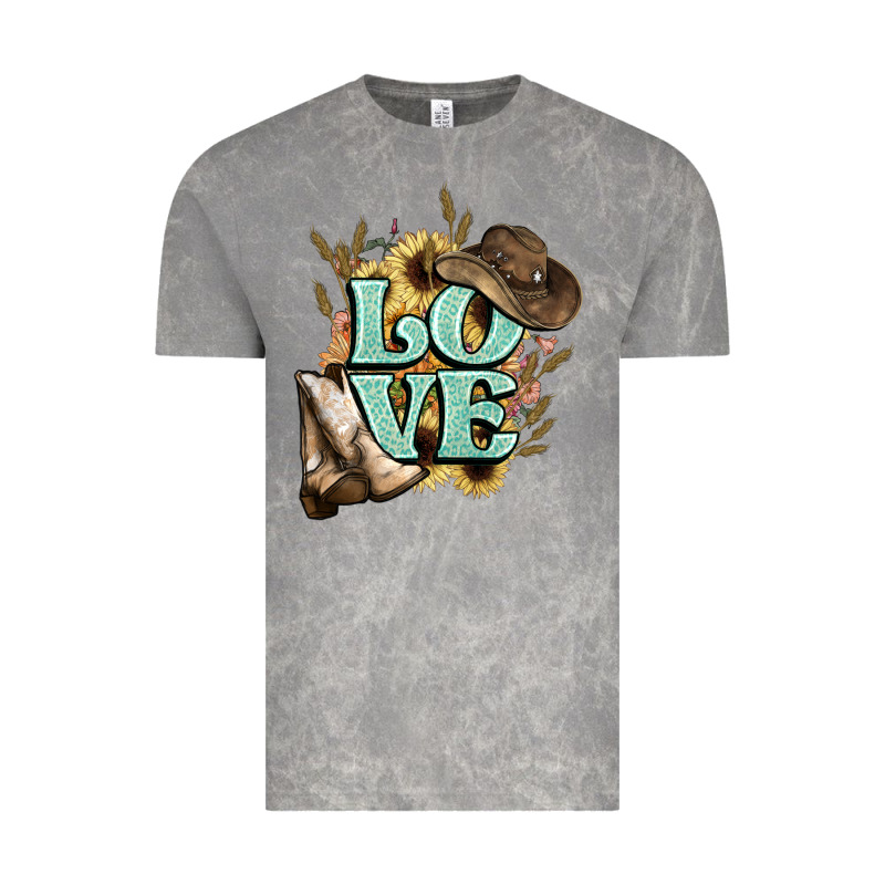 Love Boots Hat Western Cowboy Vintage Tee by HowdyJamesFarm | Teevron