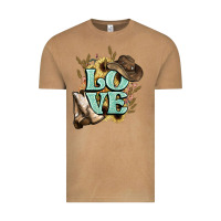 Vintage Camel Love boots hat western Cowboy Vintage Tee - HowdyJamesFarm
