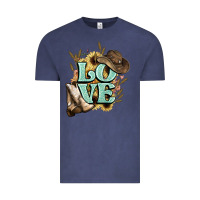 Vintage Denim Love boots hat western Cowboy Vintage Tee - HowdyJamesFarm