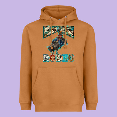Western Rodeo Bullfighter Heavyweight Hoodie Designed By Barkaloodesign
