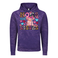 Cloud Purple hogs and kisses pig  olivia Vintage Hoodie - OliviaCreatesArt