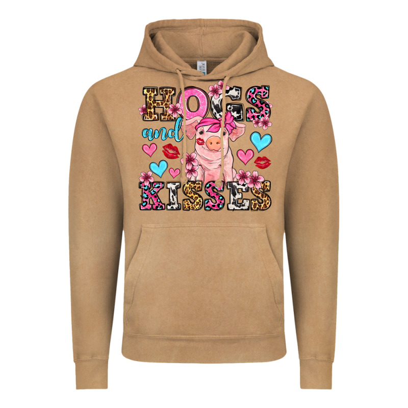 Hogs And Kisses Pig  Olivia Vintage Hoodie by OliviaCreatesArt | Teevron