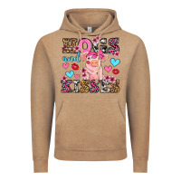 Vintage Coffee hogs and kisses pig  olivia Vintage Hoodie - OliviaCreatesArt