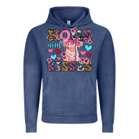 Vintage Denim hogs and kisses pig  olivia Vintage Hoodie - OliviaCreatesArt