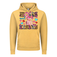 Vintage Mustard hogs and kisses pig  olivia Vintage Hoodie - OliviaCreatesArt