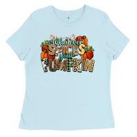 Baby Blue Whatever spices your pumpkin Fall Ladies Tee - NancyCooperArtShop