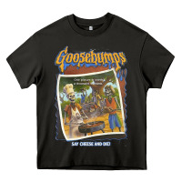Asphalt R.L. Stine Goosebumps Halloween Say Cheese And Die Heavy Core Tee - longCreatives