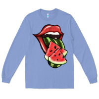 Colony Blue Watermelon Tongue Long Sleeve Tee - Jasminsmagicworld