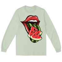 Matcha Watermelon Tongue Long Sleeve Tee - Jasminsmagicworld